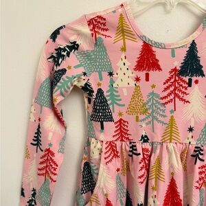 Hanna Andersson Pink Christmas Tree Dress